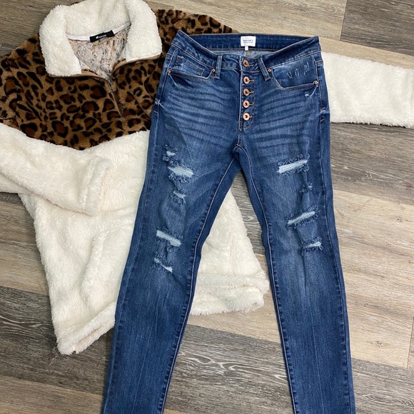 Sz 1-11 Special A jeans midrise exposed button NWT - Picture 1 of 8